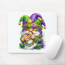 Mousepad Gnomo do Mardi Gras Comendo Bolo do Rei