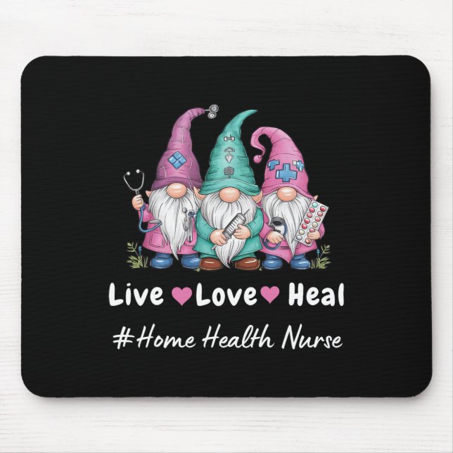 Mousepad Gnomo Gnomo Dinheiro Vivo Enfermeiro de Saúde (Frente)