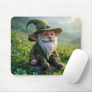 Mousepad Gnomo Irlandês num Campo de Vestuário