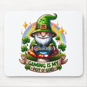 Mousepad Gnomo jogador do dia de São Patrício