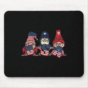 Mousepad Gnomo Usa 4 De Julho De Bandeira Americana Custa I