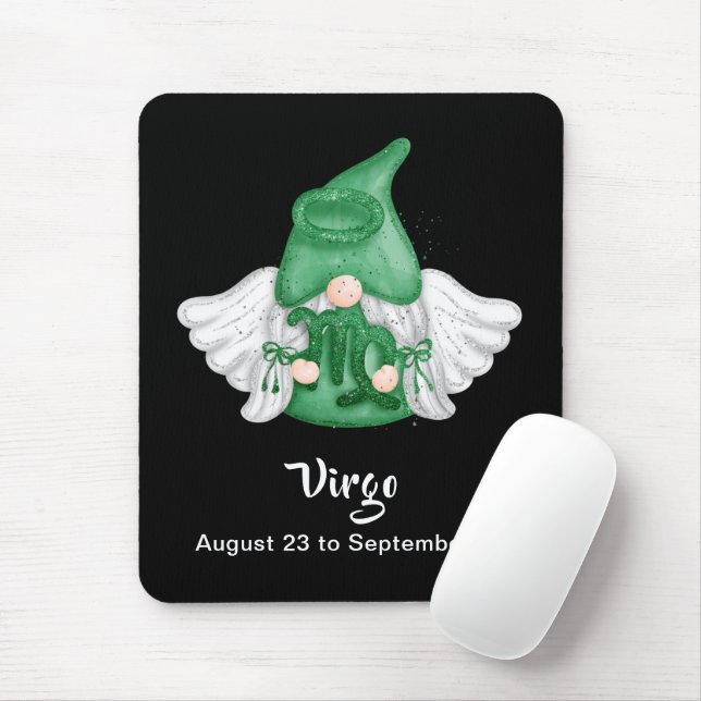 Mousepad Gnomo Virgo - Sinal de Astrologia Pad do Rato Ange (Com mouse)
