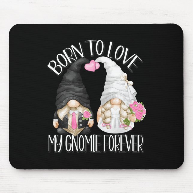 Mousepad Gnomos De Casal E Noiva Para Solteiro De Casamento (Frente)