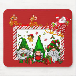 Mousepad Gnomos De Natal Com Papais noeis