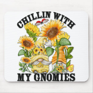 Mousepad Gnomos De Verão De Girassol Cento Para Mamãe Chill