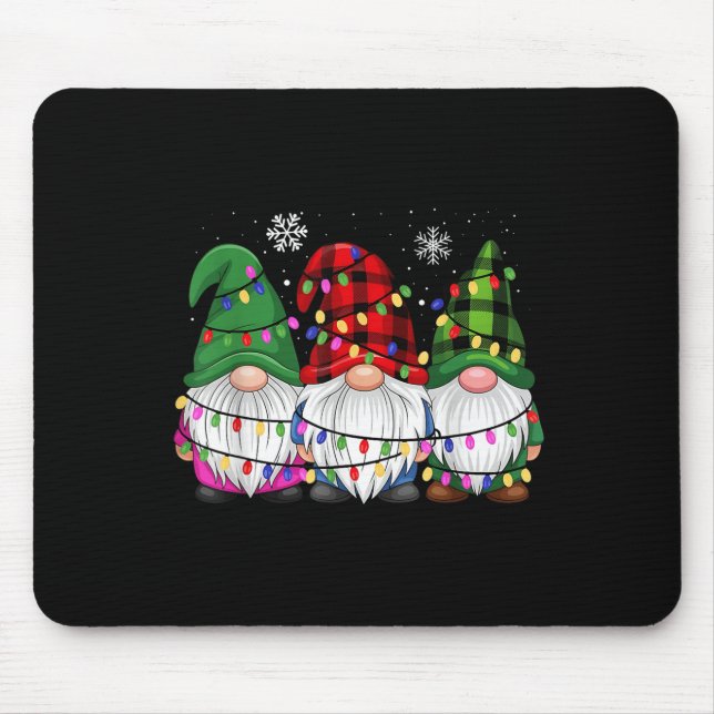 Mousepad Gnomos Família Correspondendo Homens Mulheres Engr (Frente)