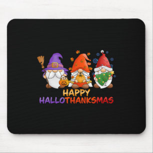 Mousepad Gnomos Halloween Dia de Ação de Graças Feliz Hall