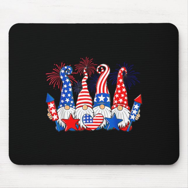 Mousepad Gnomos Patriótico Americano Bandeira Custa 4 (Frente)