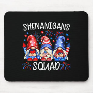 Mousepad Gnomos Patrióticos 4 De Julho Diversão Engraçada E
