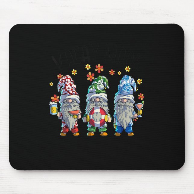 Mousepad Gnomos Vacay Mode Women Summer Vacay Beach Hawa (Frente)