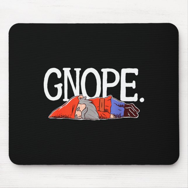 Mousepad Gnope Gnome Dwarf Funny Garden Elf Christmas  (Frente)