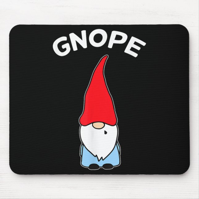 Mousepad Gnope Gnomo Nope Festa de Natal Engraçado Mulheres (Frente)