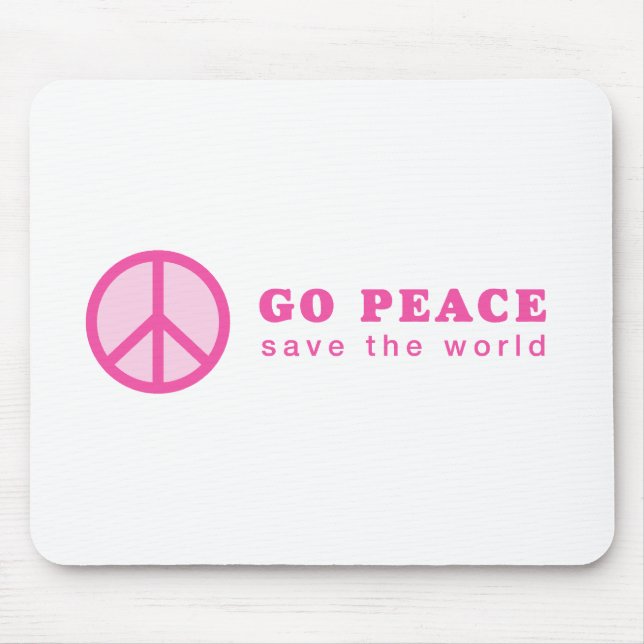 Mousepad Go Peace (Rosa) (Frente)