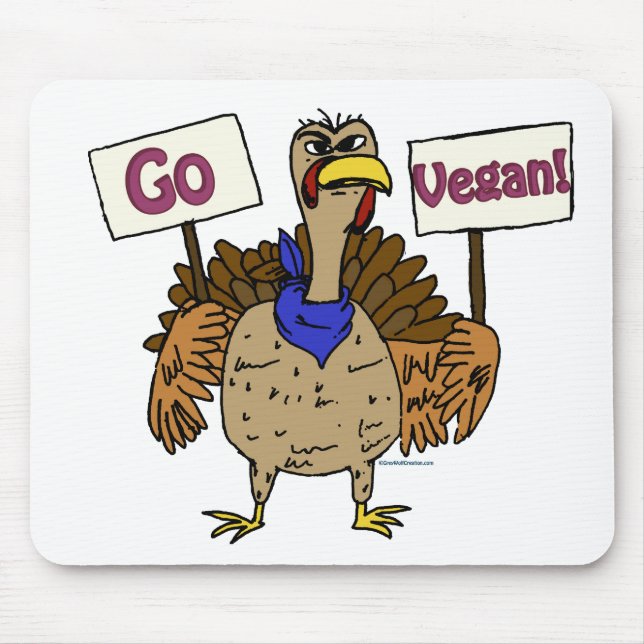 Mousepad Go Vegan - Falando sobre a Turquia (Frente)