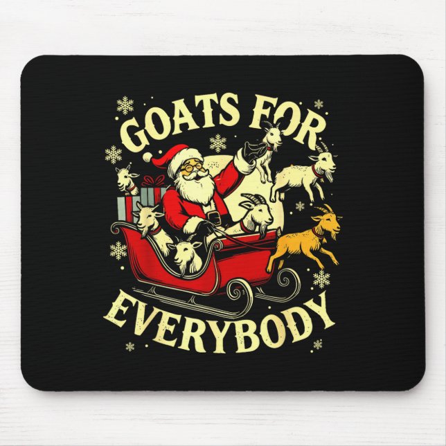 Mousepad Goats For Everybody Santa Funny Christmas Goat Mom (Frente)