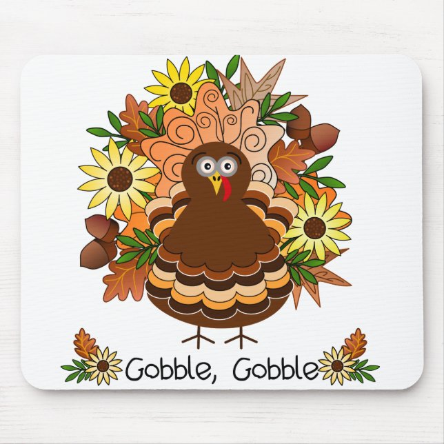 Mousepad Gobble Gobble Turkey (Frente)