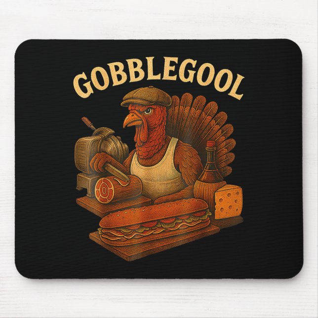 Mousepad Gobbol Turkey Thanksgiving  (Frente)