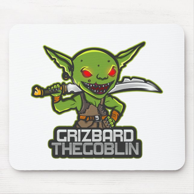 Mousepad Goblin chamado Grizbard (Frente)