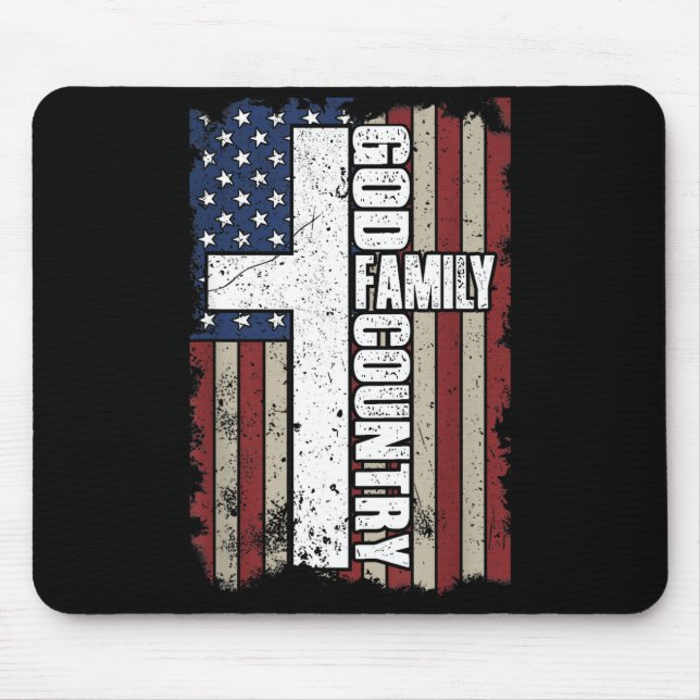 Mousepad God Family Country  (Frente)