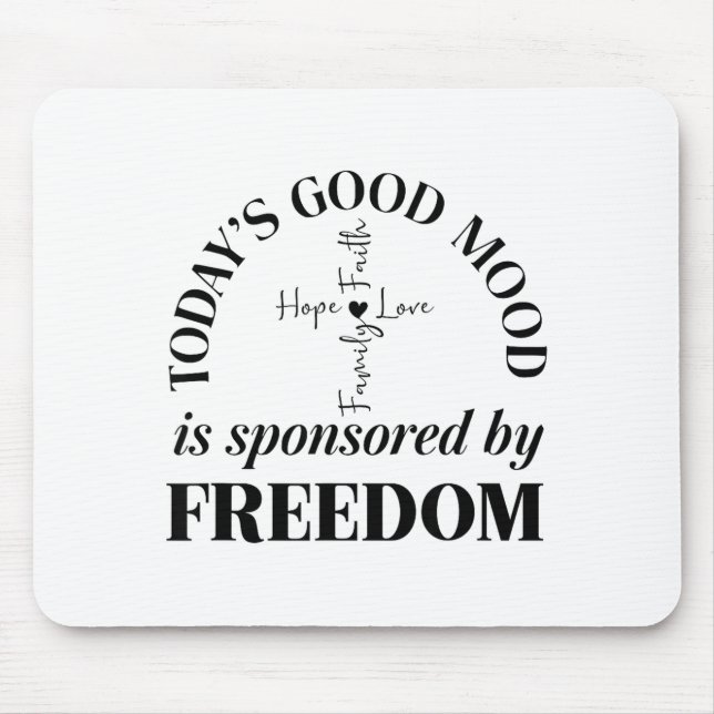 Mousepad God Family Country Dom Faith Dom Family Love Cross (Frente)