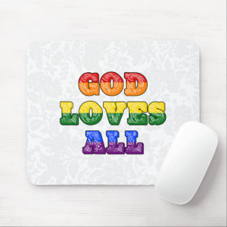Mousepad "God Loves All" Gay/LGBTQIA+/Queer Christian Pride
