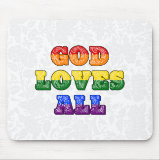 Mousepad "God Loves All" Gay/LGBTQIA+/Queer Christian Pride