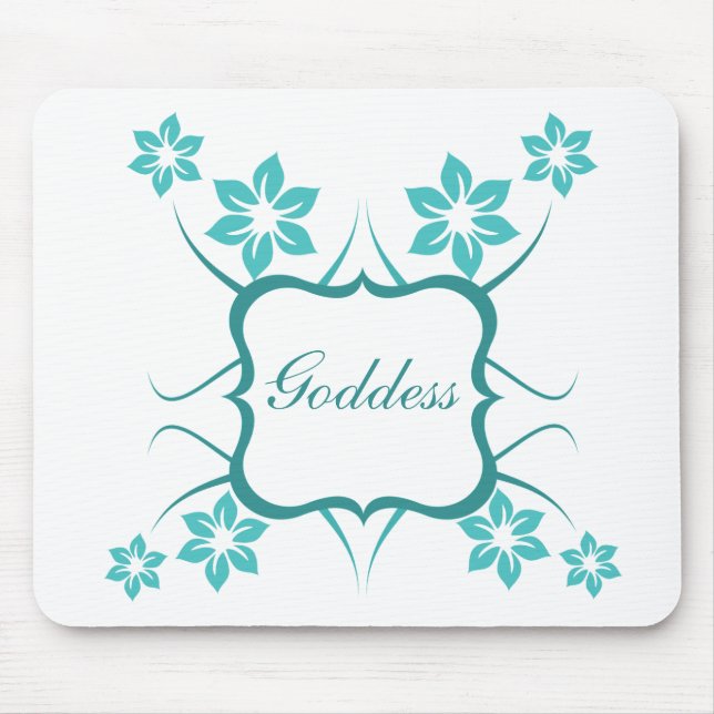 Mousepad Goddess Floral Mousepad, Turquoise (Frente)