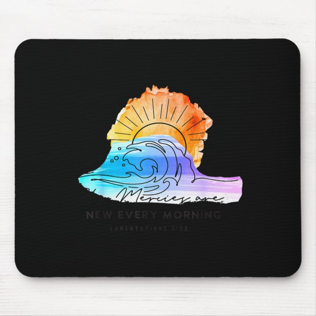 Mousepad God's Mercy New Every Morning Christians Faith Jes (Frente)
