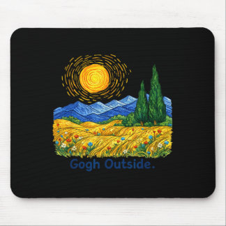 Mousepad Gogh Fora Amante da Natureza Gráfico Montanha Hiki