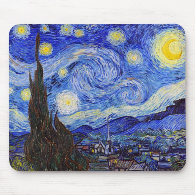 Mousepad Gogh , “Starry Night” (Frente)