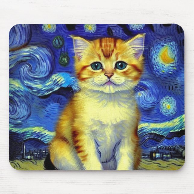 Mousepad Góh Góh Frio Cote Starry Night Van Gogh (Frente)