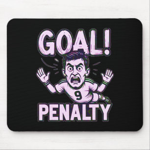 Mousepad Gol de Futebol Penalidade Oink Vintage, Comida Fut