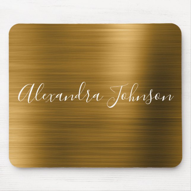 Mousepad Gold Foil Elegante Luxo Moderno (Frente)