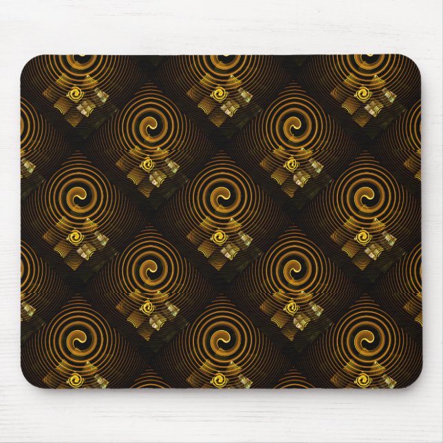Mousepad Gold Modern Boho Elegant Abstract Art Pattern #502 (Frente)