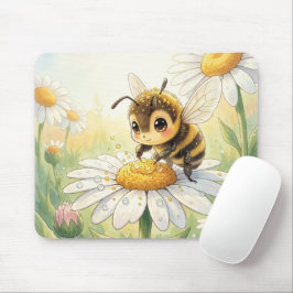 Mousepad Golden Bumblebee in Bloom Dance