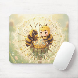 Mousepad Golden Bumblebee in Bloom Dance.5