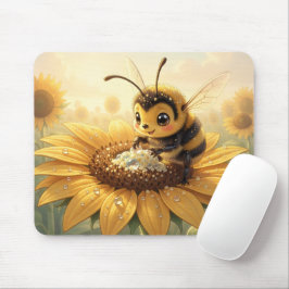 Mousepad Golden Bumblebee in Bloom Dance.9