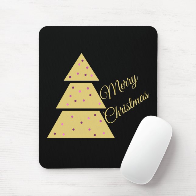 Mousepad Golden Christmas Tree (Com mouse)