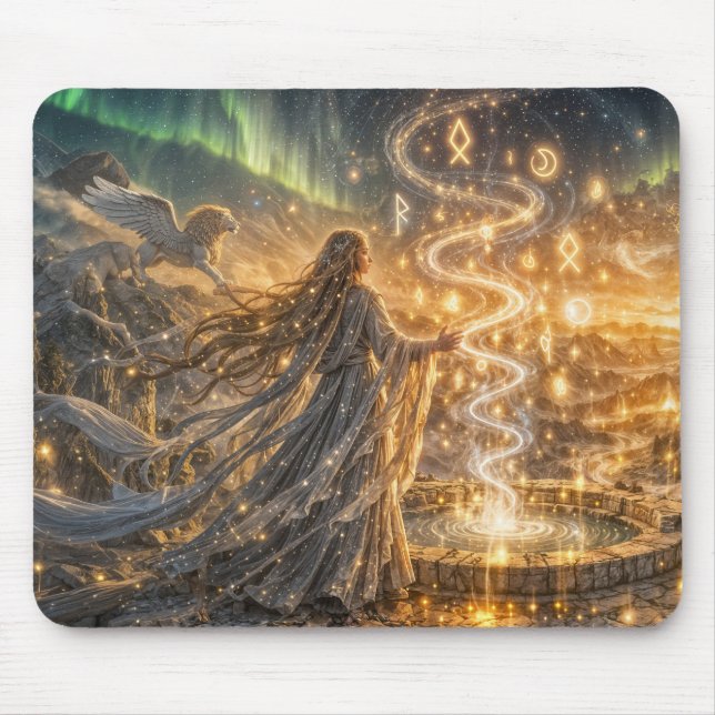 Mousepad Golden Elven Fantasy Light – Impressionist Fantasy (Frente)