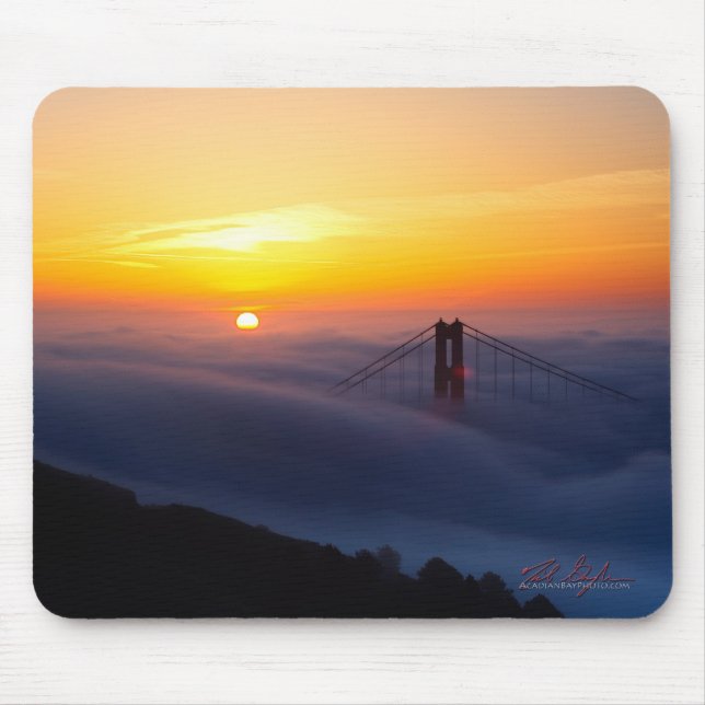 Mousepad Golden gate bridge no nascer do sol (Frente)