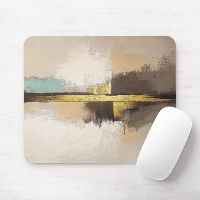 Mousepad Golden Horizon – Minimalist Abstract Landscape (Com mouse)