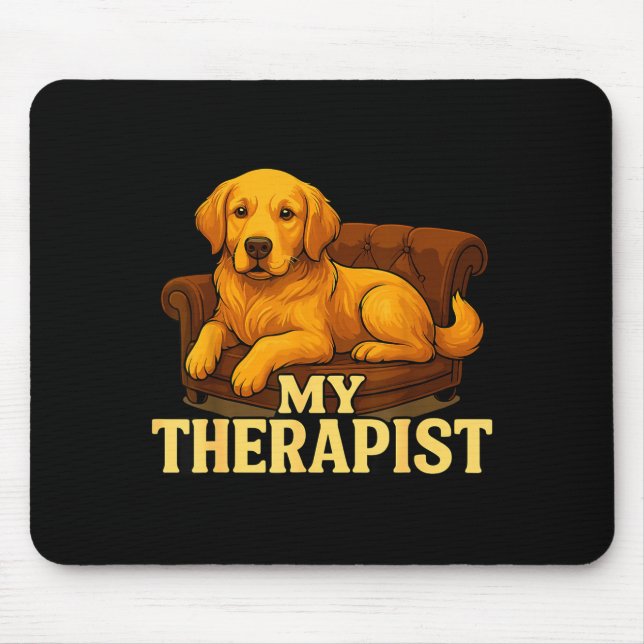 Mousepad Golden Retriever Dog Clothes For Humans My Therast (Frente)