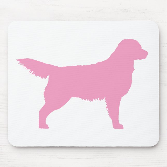 Mousepad Golden retriever (rosa) (Frente)