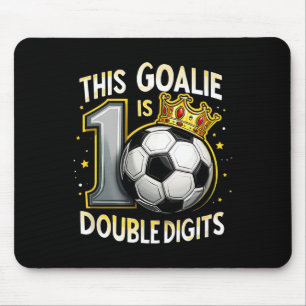 Mousepad Goleiro de futebol engraçado de aniversário de 10
