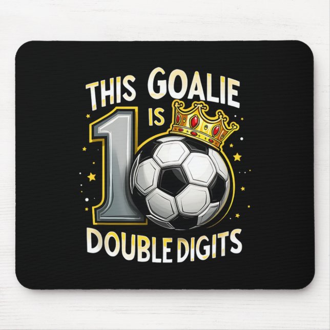 Mousepad Goleiro de futebol engraçado de aniversário de 10  (Frente)