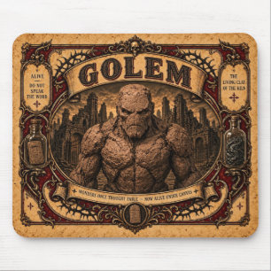 Mousepad Golem, Monstro de Circo Vintage