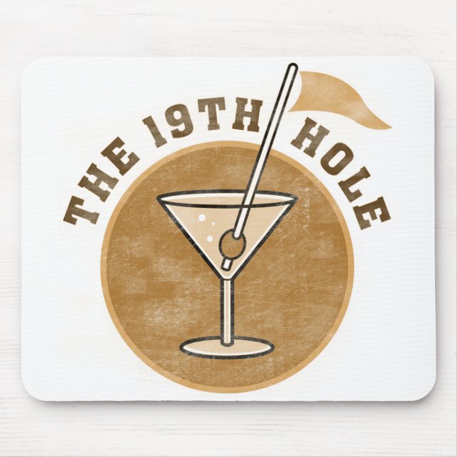 Mousepad Golf 19os t-shirt e presentes do furo (Frente)