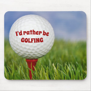 Mousepad Golf Ball em Red Tee