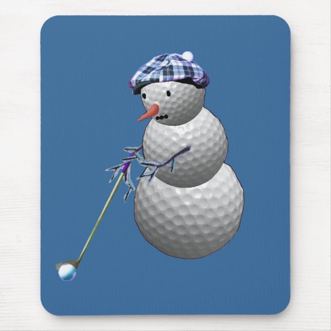 Mousepad Golf Ball Snowman (Frente)