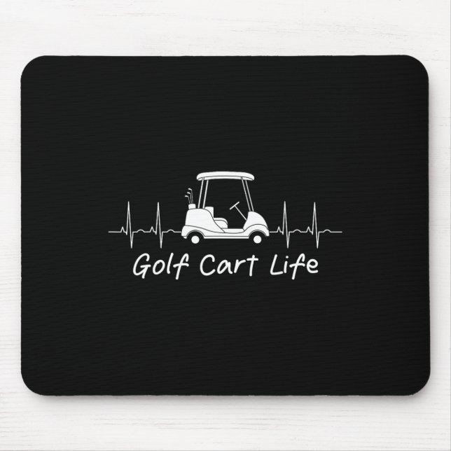 Mousepad Golf Carrinho, Piada Engraçada Parody Golfer Co (Frente)